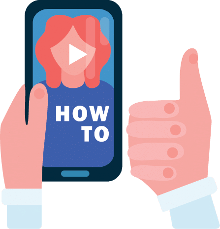 a person is watching a how to video on mobile.